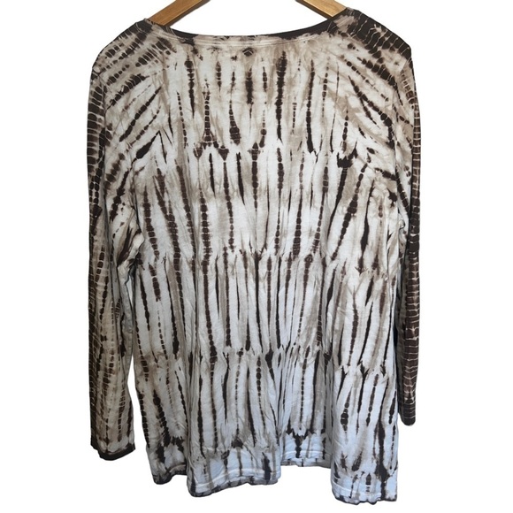 J. Jill Pure Jill Tie-Dyed Long Sleeve Tee Size Large - Picture 2 of 10